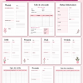 Modèle de planner d'entreprise gratuit à imprimer avec des sections claires.