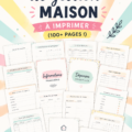 Visuel d'un planner gratuit à imprimer pour la gestion de maison et finances
