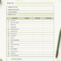 Femme utilisant un planner budget pour organiser ses finances.