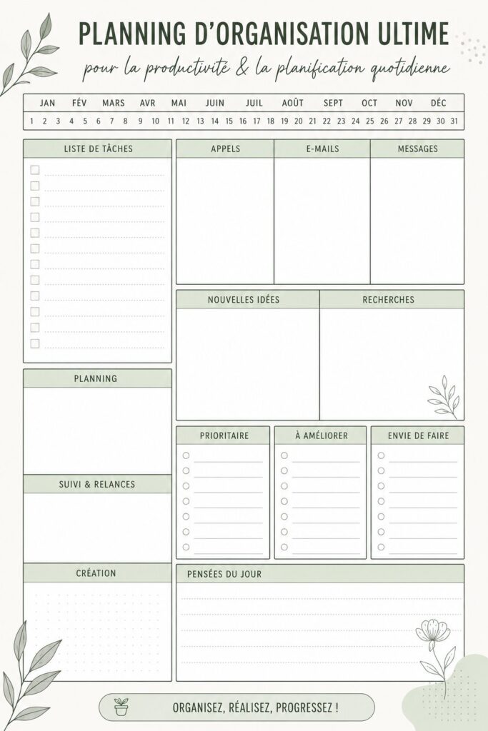 Femme utilisant un planner pour organiser sa journée à la maison