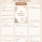Image d'un planner budget PDF gratuit, outil de gestion financière pratique
