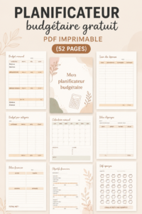 Image d'un planner budget PDF gratuit, outil de gestion financière pratique