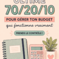 Femme souriante consultant son budget avec un ordinateur portable.