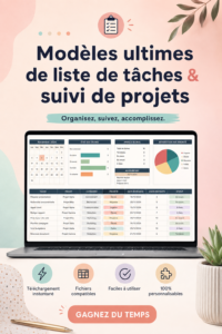 Template de gestion de projet avec des tâches claires