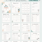 Modèles de bullet journal gratuits et imprimables, adaptés à la gestion quotidienne et financière.