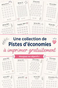 Exemple de tracker d'économies personnalisé affiché sur un bureau.