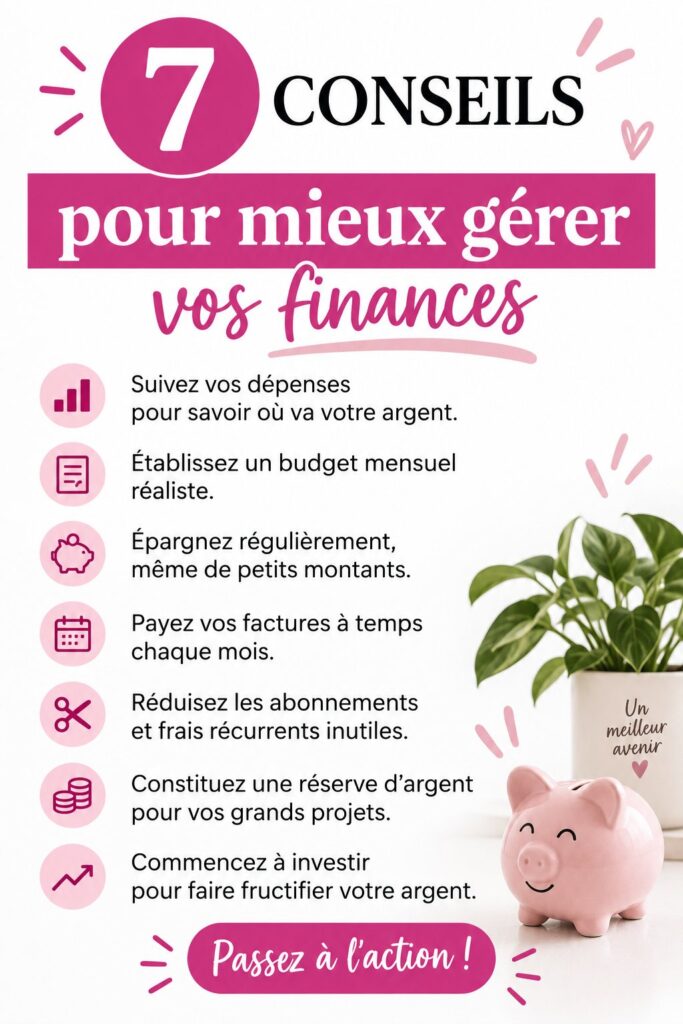 Femme souriante consultant un tableau de finances personnelles