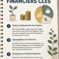 Femme consultant ses finances avec des documents sur une table
