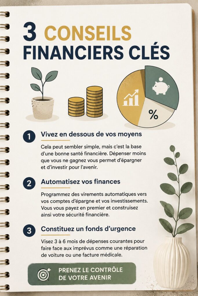 Femme consultant ses finances avec des documents sur une table