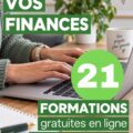 Femme utilisant un ordinateur pour suivre un cours en ligne sur les finances personnelles.