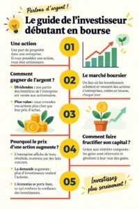 Femme souriante qui consulte des graphiques financiers sur un ordinateur portable