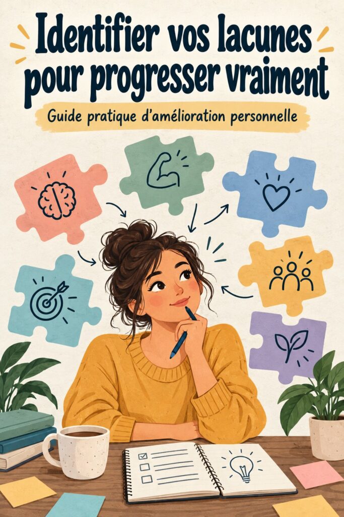 Femme réfléchissant à ses lacunes de croissance personnelle.
