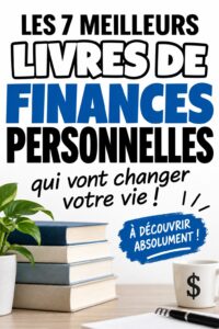 Une lecture de livres de finance personnelle sur une table, avec des notes et un café à côté.