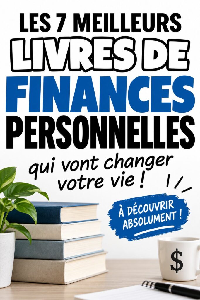 Une lecture de livres de finance personnelle sur une table, avec des notes et un café à côté.