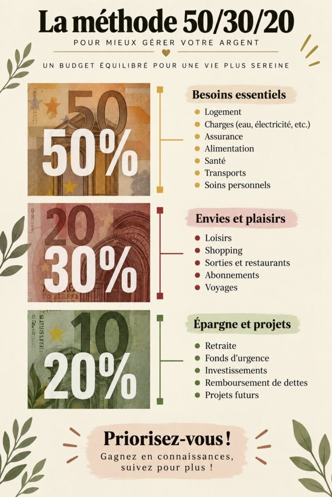 Femme souriante regardant son budget avec un carnet et un stylo.