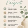 Femme contemplant ses finances avec un sourire, représentant une gestion saine de l'argent.