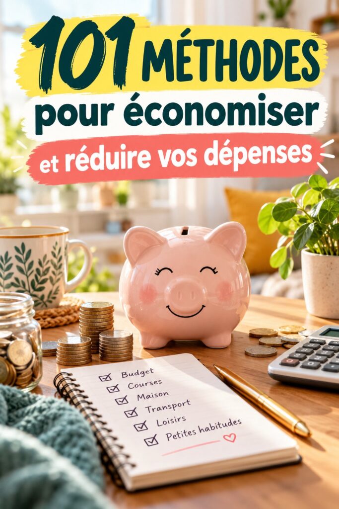 Femme souriante planifiant son budget avec un ordinateur et des notes.