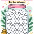 Femme souriante réfléchissant à ses économies sur un carnet
