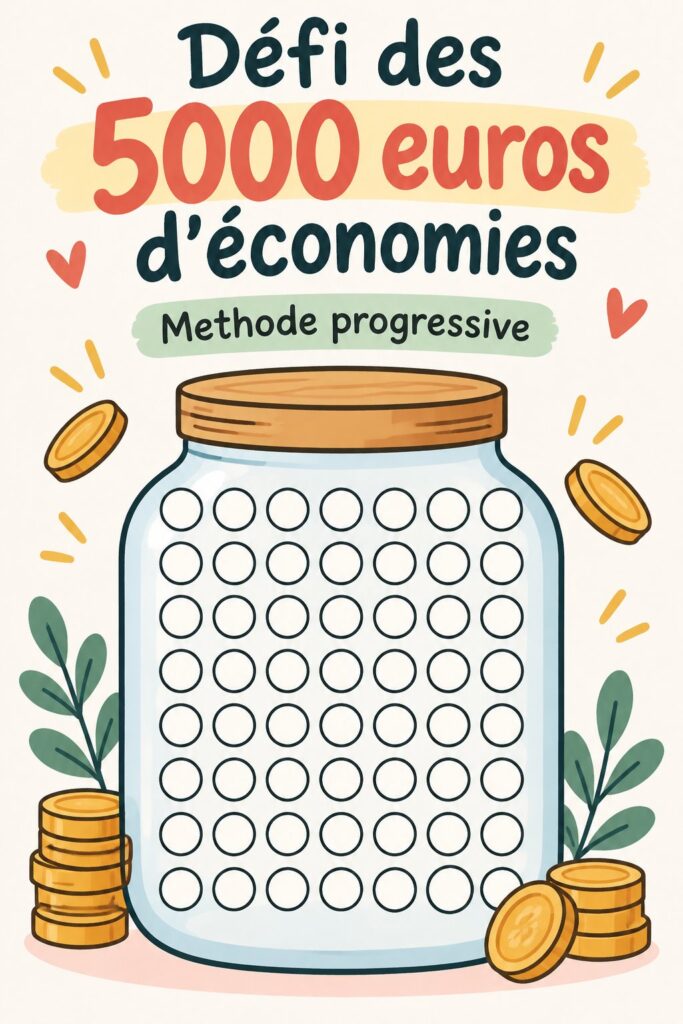 Image d'une femme souriante regardant un tableau de budget avec des économies en vue.