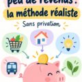 Femme heureuse regardant ses économies sur un bureau