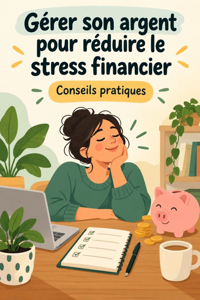 Femme souriante examinant ses finances et planifiant son budget