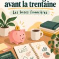 Femme souriante consultant ses finances personnelles et un carnet de budgeting.