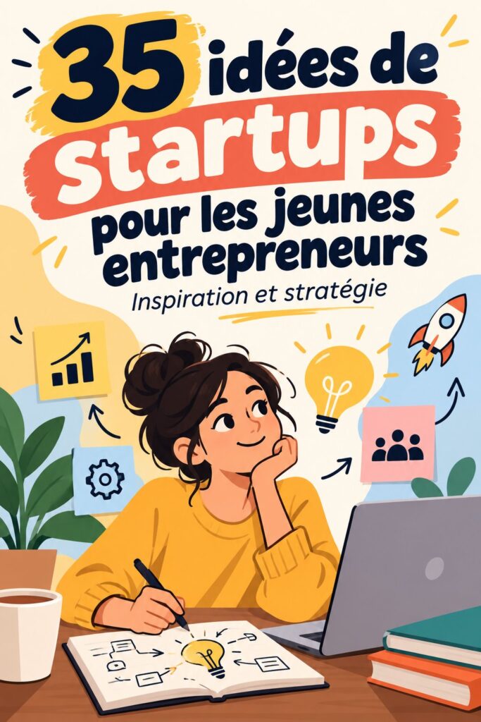 Femme réfléchissant à des idées de startup avec un carnet et un stylo, symbolisant l'entrepreneuriat.