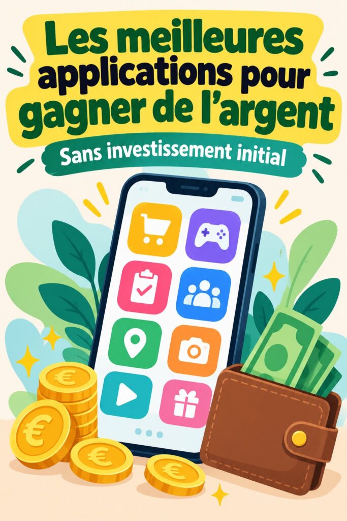 Femme utilisant une application sur son smartphone pour gagner de l'argent.