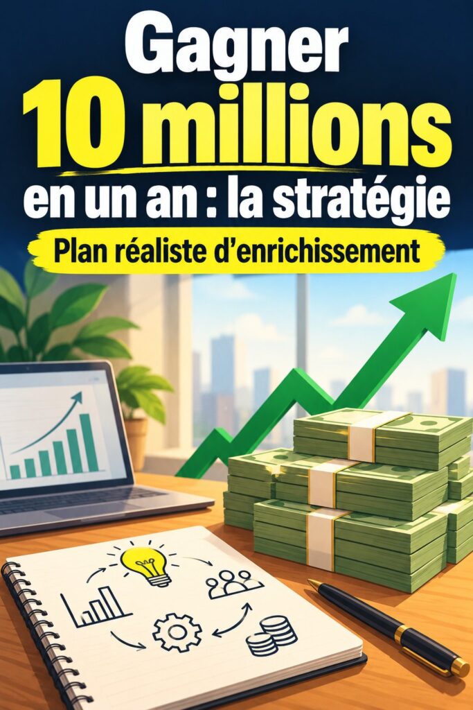 Plan financier pour gagner 10 millions d'euros en un an avec des stratégies pratiques