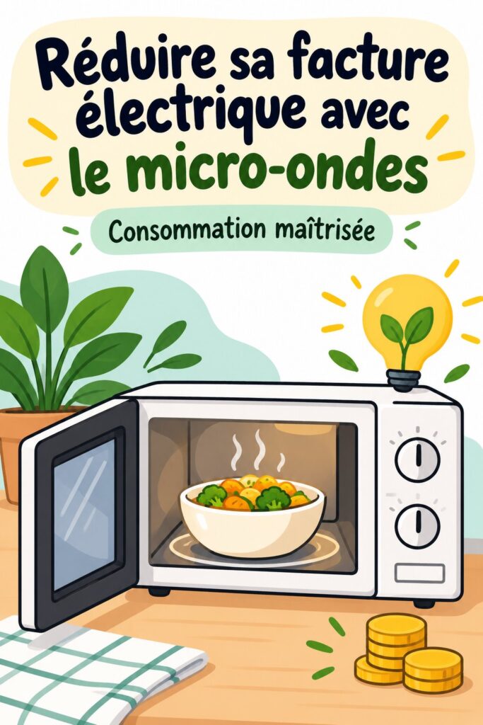 Un micro-ondes dans une cuisine moderne prêt à cuisiner des repas rapides et économiques.