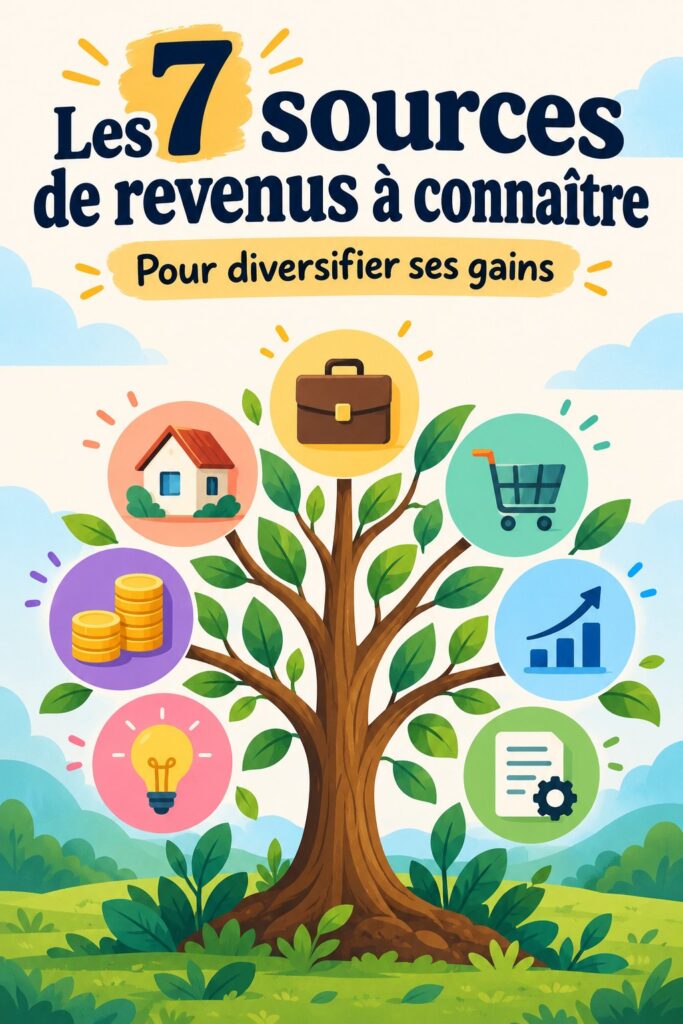 Illustration d'une femme consultant des idées de revenus supplémentaires pour améliorer ses finances personnelles.