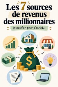 Illustration représentant différentes sources de revenus des millionnaires.